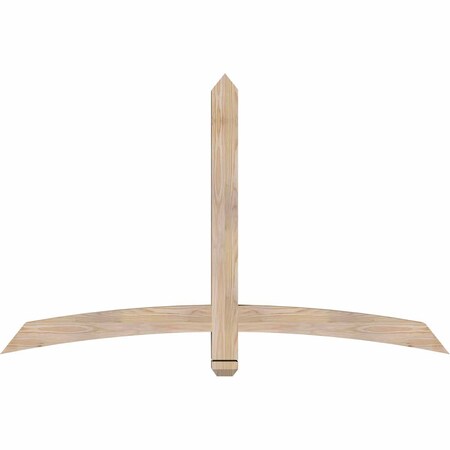 Ekena Millwork Bellingham Smooth Timber Gable Bracket, Douglas Fir, 60"W x 38"H x 3 1/2"D x 3 1/2"F, 15/12 Pitch GBW060X38X0404BEL00SDF